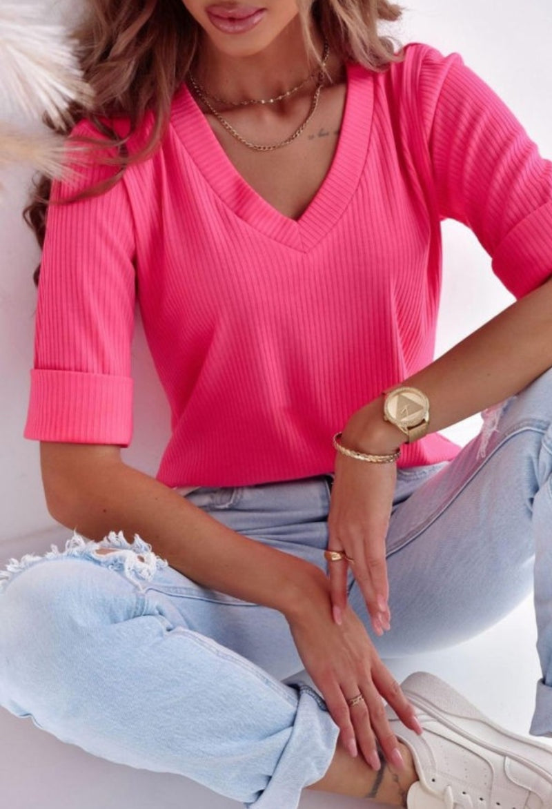 Hot, hot pink pullover