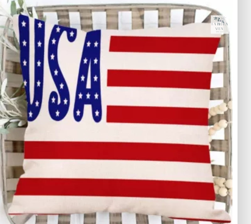 USA pillow cover