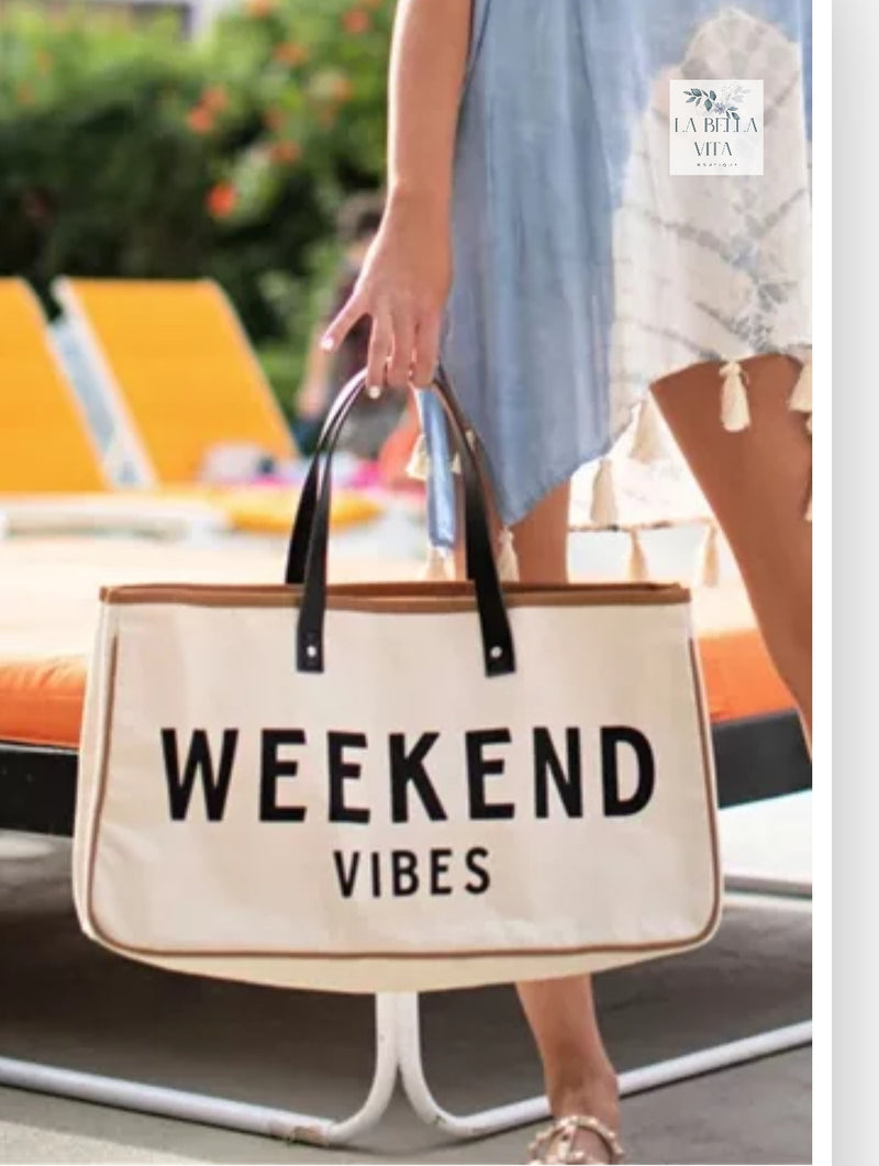 Canvas Weekend Vibes Tote